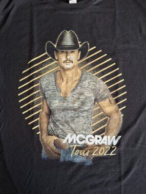 Band Concert T Shirt Tim McGraw Tour 2022 Something Like That Adult Size L Large
